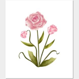 Pink Rose Posters and Art